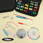 172/128/67/27pcs/set Sewing Kit with Threads Needles Scissors Tape Measure Buttons Storage Bag Portable Travel Sewing Box Tools