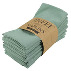 Set of 12 PCS 40x40cm Cotton Linen Blended Cloth Napkins Placemats Soft Dining Table Tea Towels For Home & Events Use