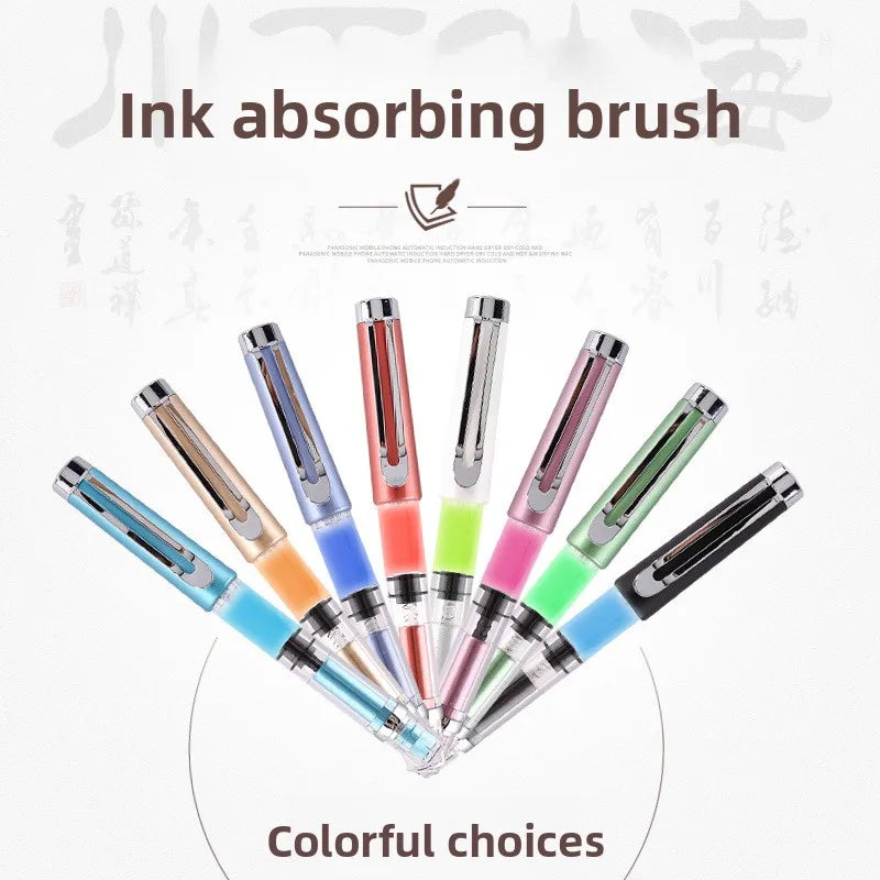9 Color Piston Brushes Calligraphy Brushes Watercolor Brushes Paint Pen Stationery Art Schoo Supplies for Chinese Painting