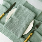 Set of 6 Cotton Cloth Napkins Gauze 30x30cm Fabric for Wedding Decor Everyday Use Dinner Tea Towel Table Village Christmas Napki