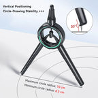Press Student Compass Geometry Set Precision Digital Display Compass for Students Circle Drawing Gauge Tool Exam School Supplies