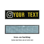 Instagram Logo 10X2.5cm Embroidery Custom Name Text Patch Stripes Badge Iron On Or  Patches