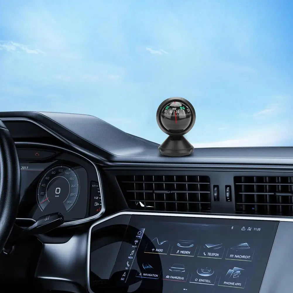 High Quality 360 Degree Rotation Waterproof Vehicle Navigation Ball Shaped Car Compass with Suction Cup