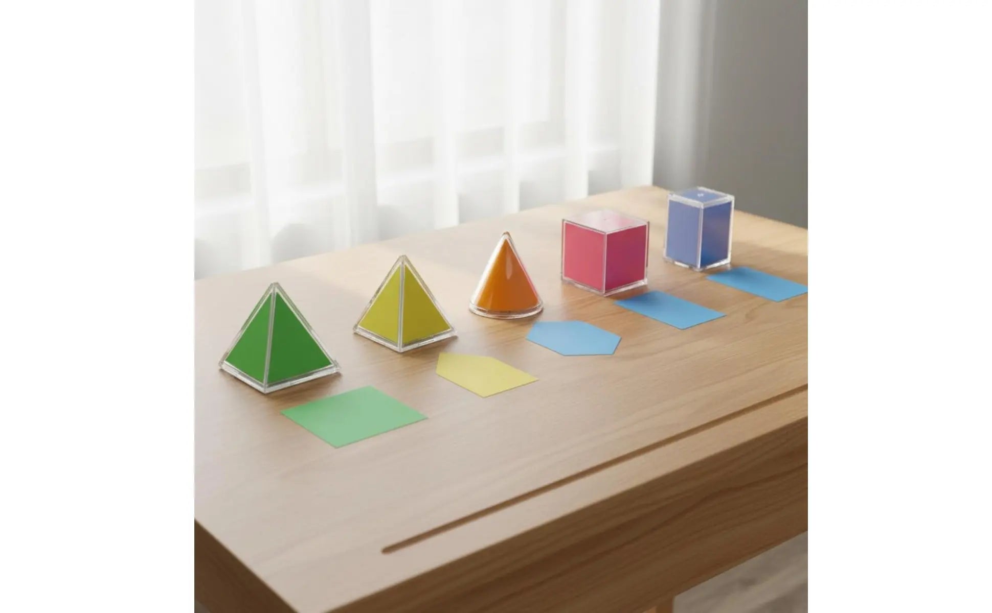 8 Pieces Transparent Geometric Solids Hands-on Learning Transparent Geometry Models Math Manipulatives Forms Long-Lasting