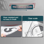 2Pcs/Set Multifunctional Triangle Ruler 30/45 Degree Measurement Angle Isosceles Triangle Ruler Geometry Students Drafting Tool