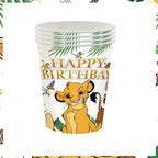 Lion King Birthday Party Decoration Lion Disposable Dinnerware Tablecloth Cup Plate 3D Balloon for Kids Baby Shower Supplies