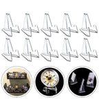 30 Pack Triangular Card Display Stand – Mini Acrylic Holder for Photos, Idol Pictures, Coin & Sports Trading Cards