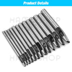 1pc 2mm-6mm Width Leather Oval Shape Hole Punch Steel Craft Hollow Hole Punch Leather Tools Leather Belt Hole Punch DIY Tools