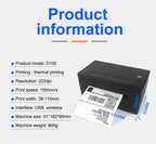 Marklife Thermal Printer Black Bluetooth Inkless HD Printer Maker Compatible Mac,iOS,Windows For School Office Small Business