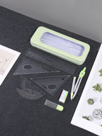 7-piece Compass And Ruler Set Student Ruler Set Cute Rriangle Ruler Set Exam Specific Ruler Box Set Ruler Set School Starts