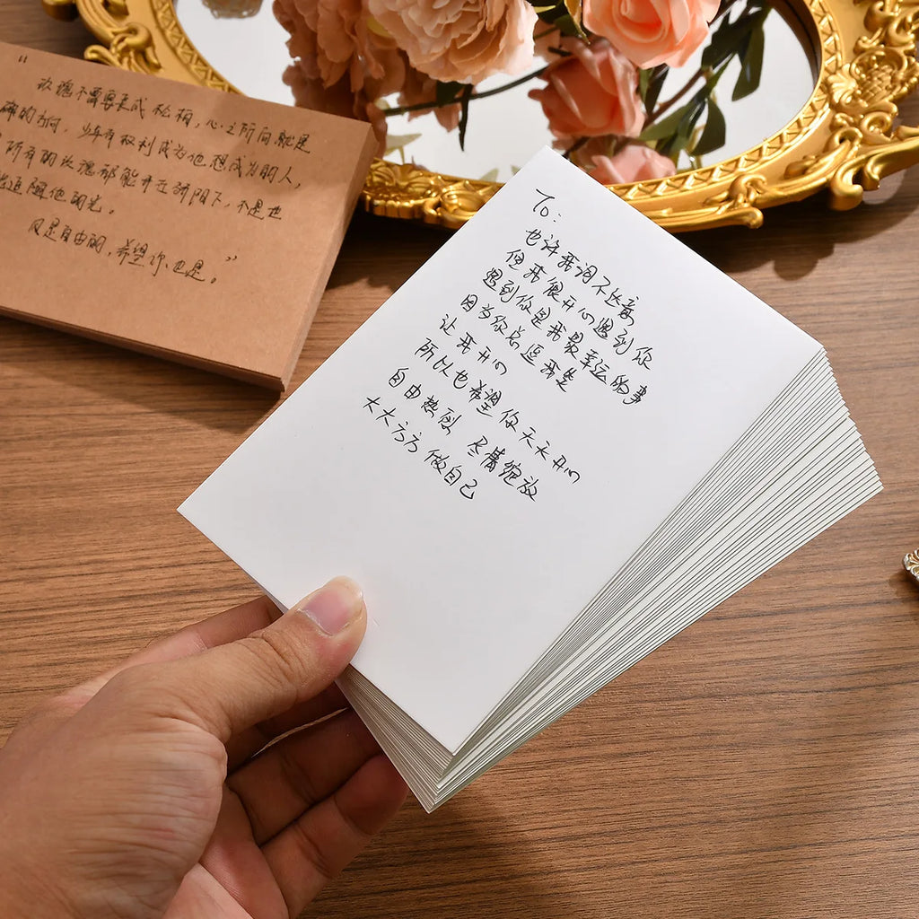Blank Thick Printable Cardstock DIY Hand Drawn Postcards Greeting Cards for Wedding Invitation Thank You Word Host Cue Cards