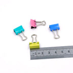 60pcs/lot 15mm Colorful Metal Binder Clips Paper Clip Office Stationery Binding Supplies
