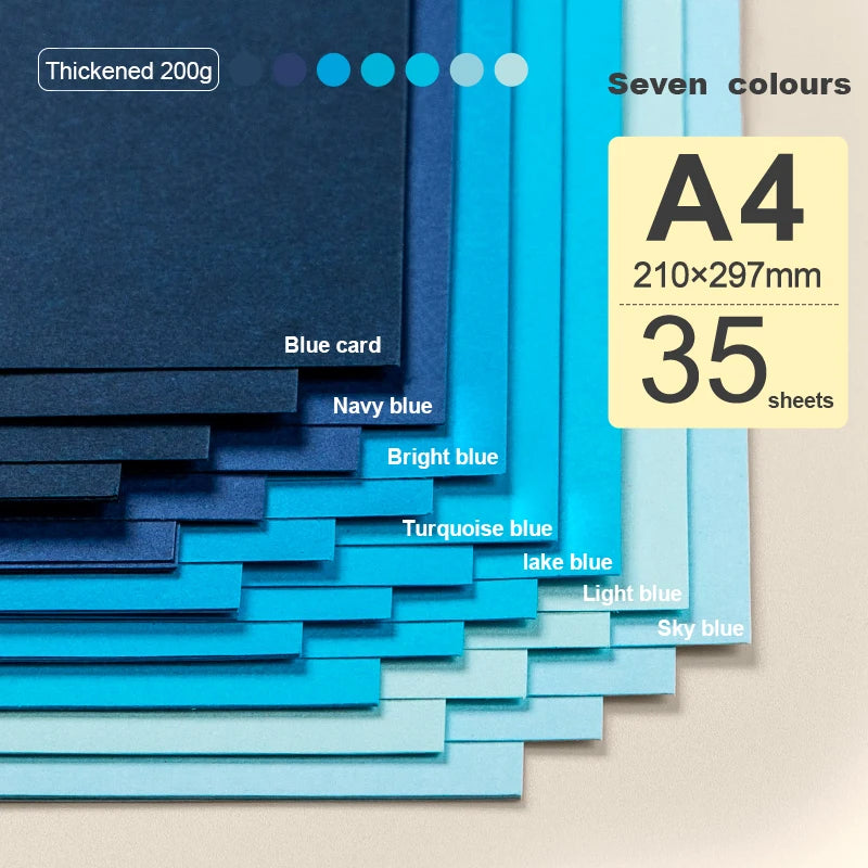 A4 Colored Cardstock 50sheets Thickened Hard Paper 200 gsm Card Stock Colorful Drawing Paper for DIY Art Card Making Scrapbook