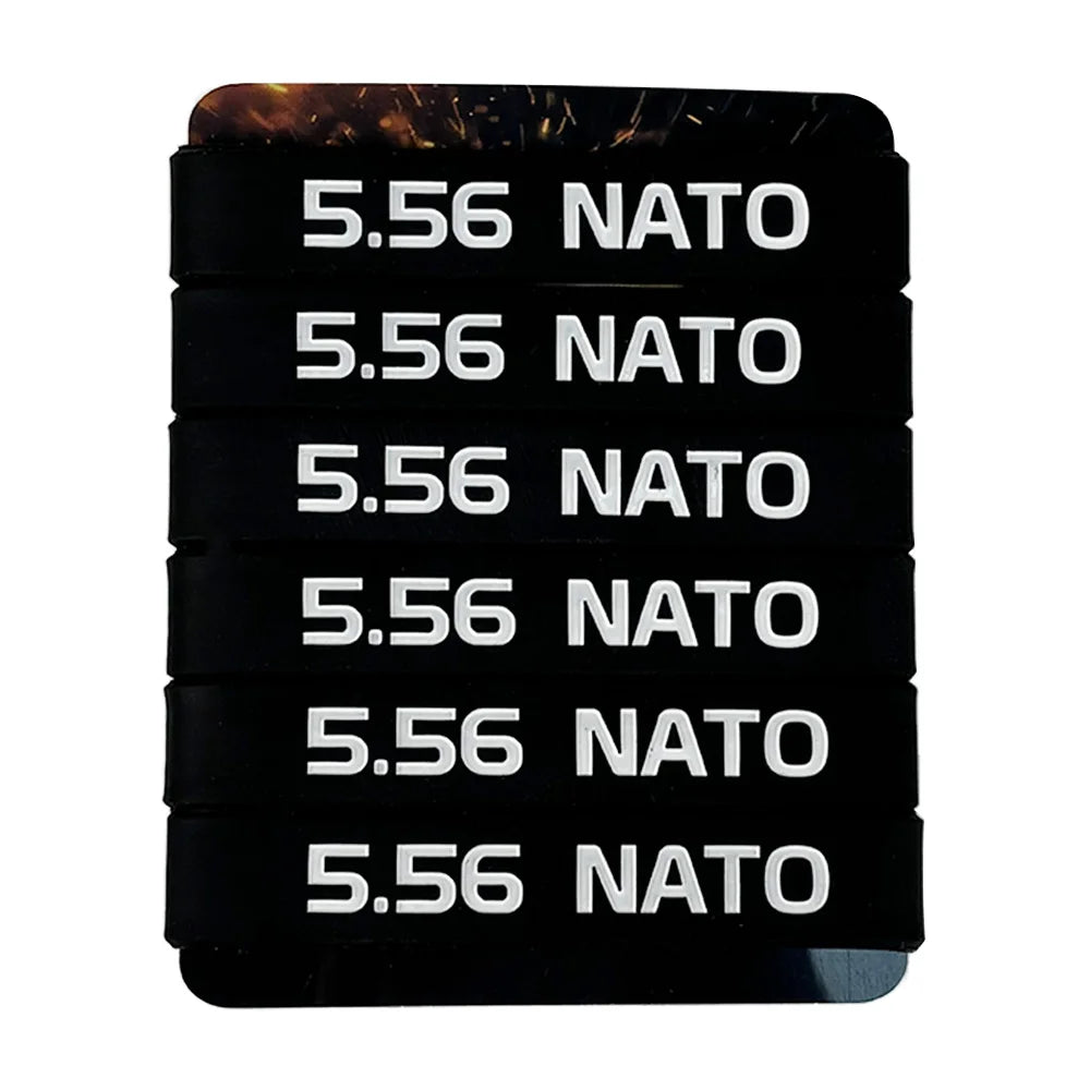 6 Pack Magazine Marking Band for 5.56 Nato Magazine Marking Rubber Band Anti-slip Convenient Identification for Gun Safety