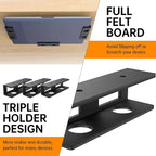 Under Desk Laptop Mount Metal Under Desk Shelf Holder for Laptop for Mac Mini Macbook Keyboard with Anti-Scratch Silicone
