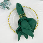 4PCS 30x45cm 100% Cotton Christmas Green Napkin Blue Reusable Wedding Party Table Decor Retro Napkins