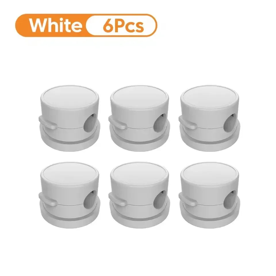 360 Rotation Magnetic Cable Clip Cable Organizer Holder Adhesive Wire Keeper Management USB Charging Line Winder For Home Office