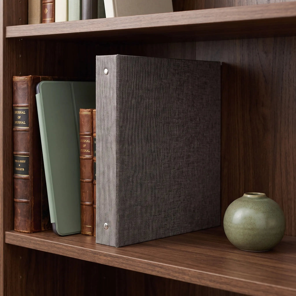Loose-Leaf Notebook Cover Fabric Binder Refillable 3-Ring Binder Suitable for Paper Documents Music Scores Notebook