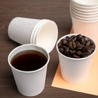 50/100PCS White Disposable Paper Cups Small Durable Bathroom Mouthwash Cups Suitable for Supermarket Tasting Beverage Containers