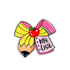 Customizable Name Acrylic Badge Reel,Personalized Cute School Theme,Teacher Appreciation Week Gift,Back to School Accessory