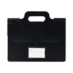 1 Piece Expandable Folder With Handle, A4 Size Black And White Portable Accordion Folder, 13 Flap Pocket Pants
