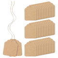 ABKJ-500Pcs Price Tags With String Attached Brown Kraft Paper Gift Bags Tags Marking Strung Tag, Easy To Use 1.4 Inch X 1.8 Inch