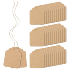 ABKJ-500Pcs Price Tags With String Attached Brown Kraft Paper Gift Bags Tags Marking Strung Tag, Easy To Use 1.4 Inch X 1.8 Inch