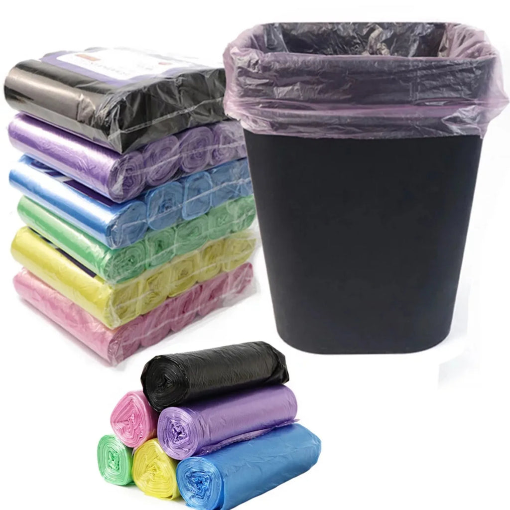 Rolls/100 Counts Disposable Small Garbage Bags Portable PE Rubbish Bags for Kitchen Bedroom Outdoor Protable Trash Bag