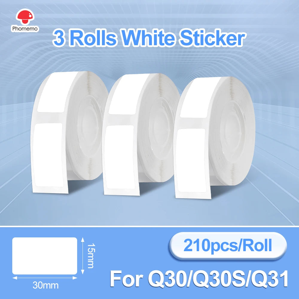 Phomemo Q30 Bluetooth Label Maker, Thermal Sticker Maker with 1 Roll Free Label, Available for Small Business/Home Organization