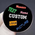 Customisable Metal Brooch - Durable Badge, Can Add Personalised Text, Photos or Images, Unique Gift, Versatile Accessory