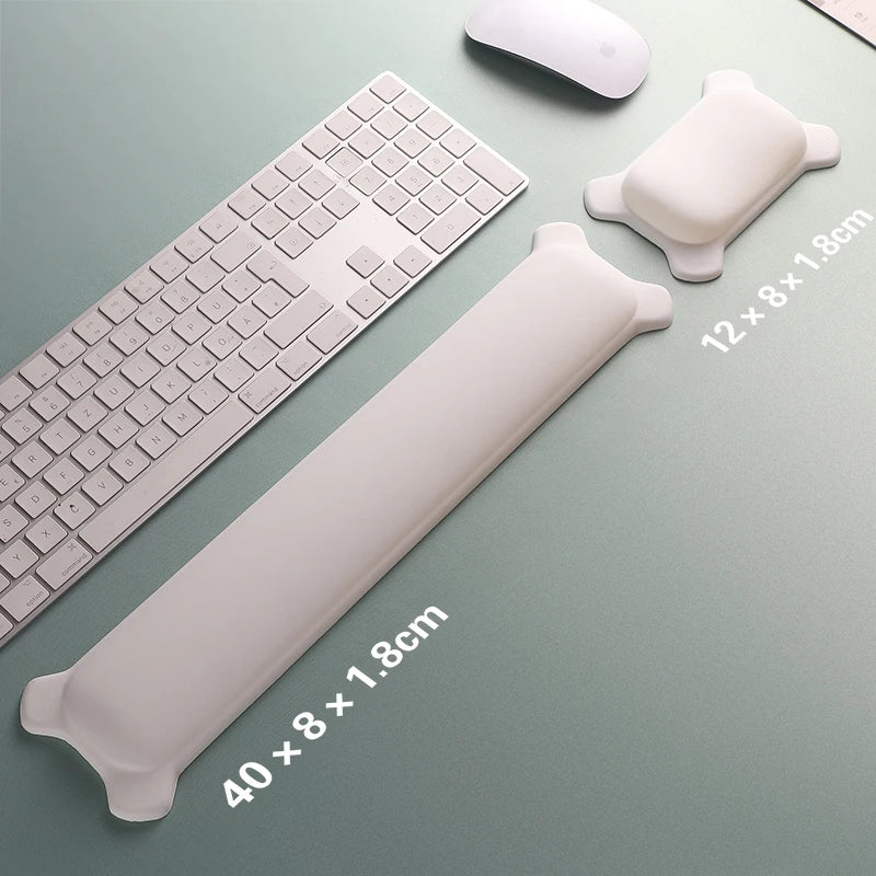 Memory Foam Keyboard Mouse Pad Wrist Rest Hand Support Set 3D Cute Kawaii Office Laptop Computer Gaming Mousepad Cushion Mat