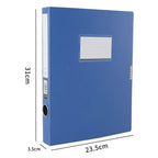 File Organizer Black Blue A4 File Folder Thickened Dustproof Paper Storage Box PP Plastic Document Case Personnel Division