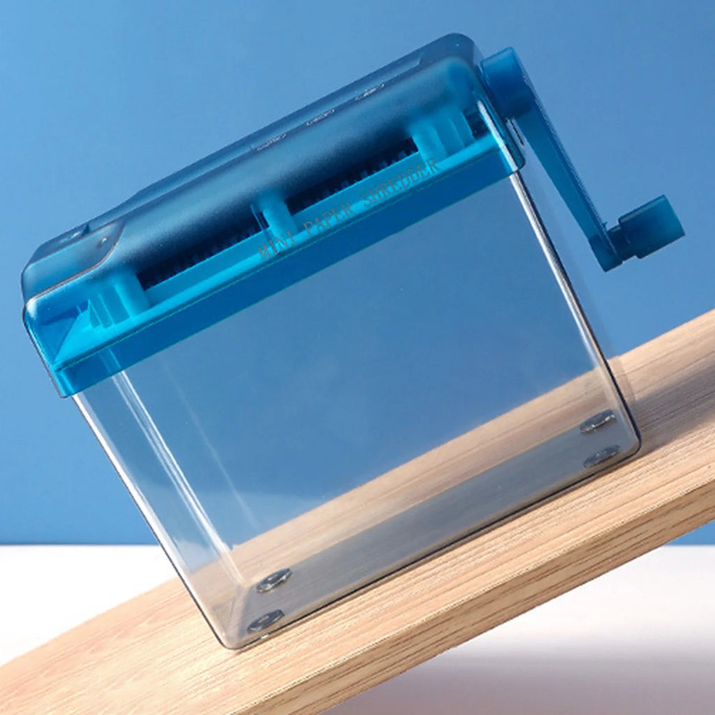Hand Shredder Hand Crank Portable Mini Paper Cutting Tool Transparent Documents Paper Cutting Tool Birthday Gift Home Office