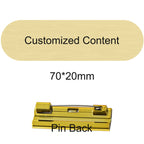 Customized Brooch Pin Personalize Engrave Your Text Logo Business ID Plate Copper Letterbox Mailbox Tag Name Badges