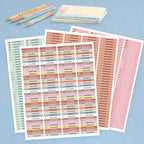 144PCS Personalized Name Stickers Long Strip Pencil Labels Custom Waterproof Self Adhesive Name Labels for Bottles Notebooks