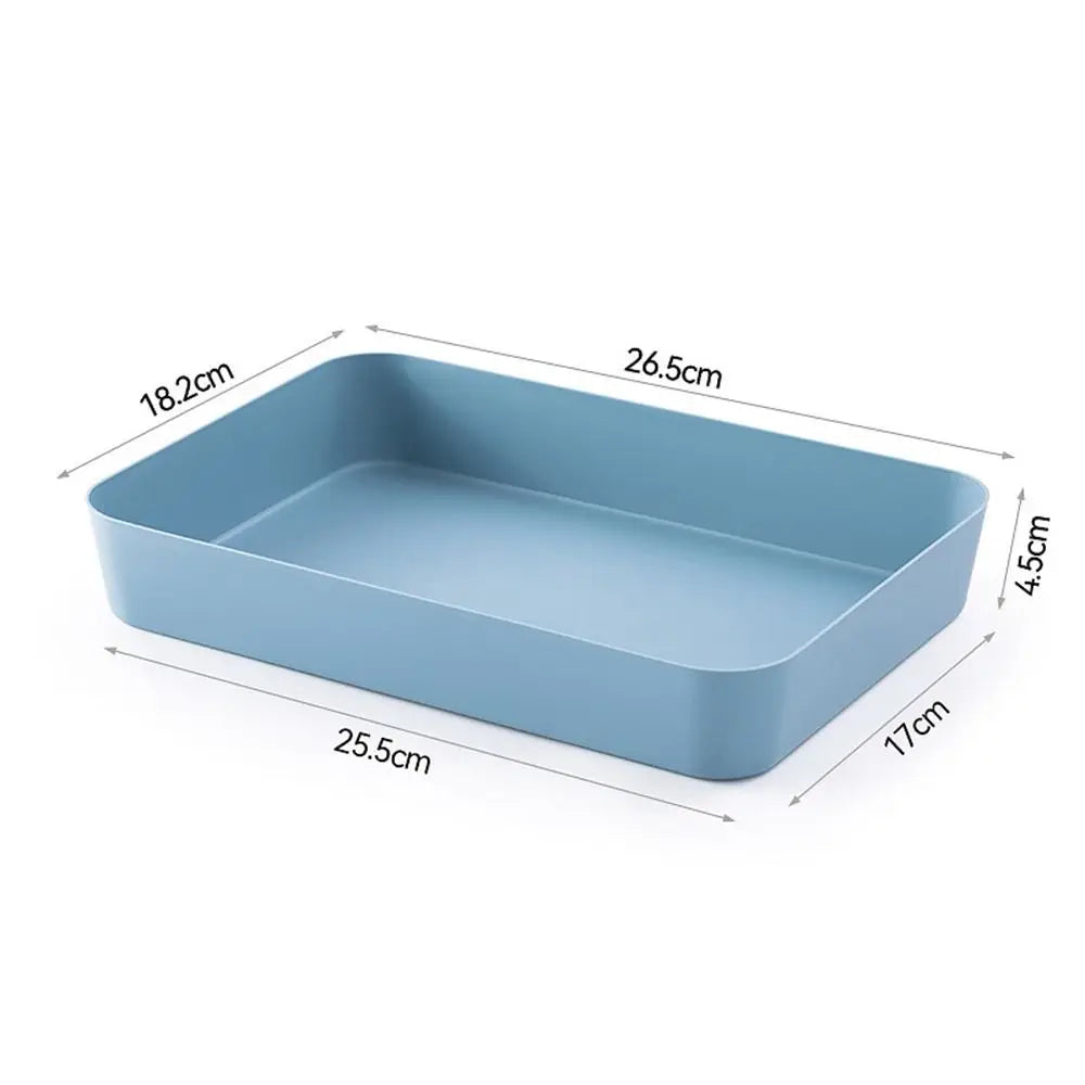Plastic Desktop Storage Box Stackable Large Capacity Drawer Divider Storage Box Solid Color Documents File Organizer Home Office