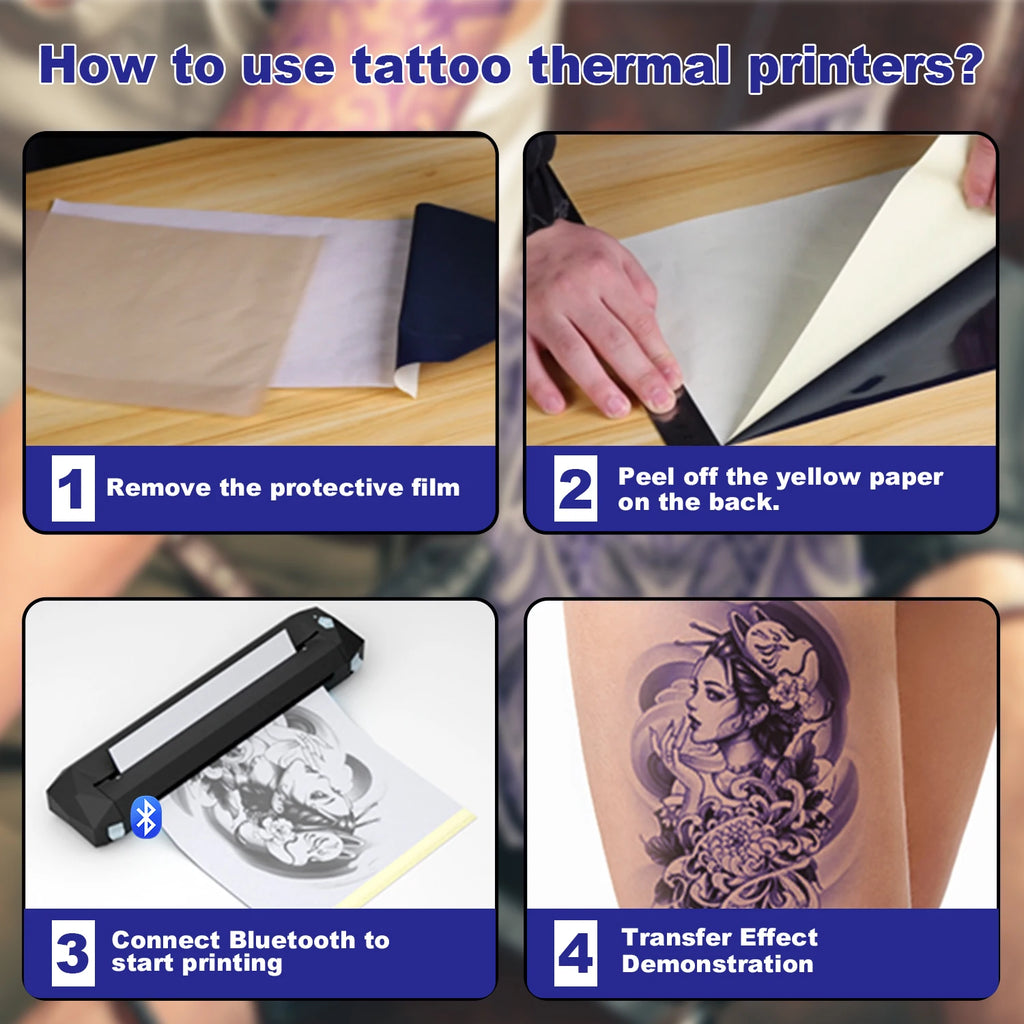 Tattoo Transfer Paper 20 50 100Pcs A4 Thermal Stencil Paper for Tattoo Copier Machine Professional Tattoo Supply for Users