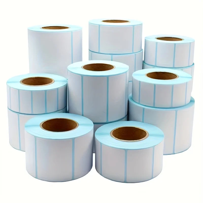 100PCS Direct Thermal Shipping Labels 40×30/70×30/70×70/100×100mm, Premium Commercial Thermal Sticker Paper with Permanent Adhes