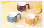 SHUNXIANG Pokémon Ceramic Mugs Coffee Cup Snorlax Stackable Kawaii Anime Boy Girl Breakfast Milk Juice Cup Ceramic Coffee Cup