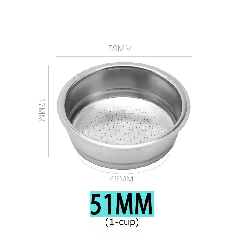 51mm Coffee Portafilter Double Spout Delonghi EC680 EC685 Espresso Machine Accessories Replacement Filter Basket Barista Tools