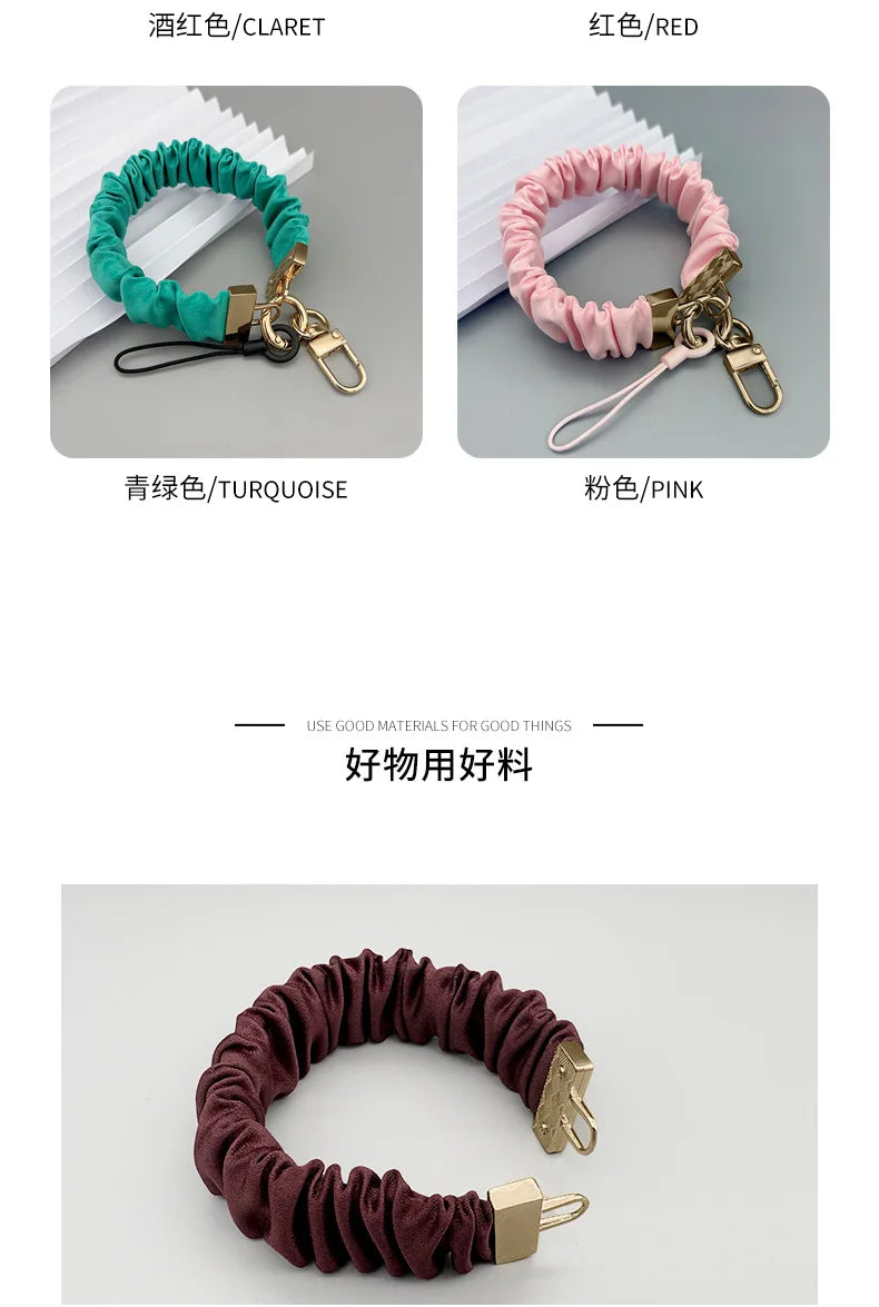 Mobile Phone Lanyard Cloth Anti-lost Mobile Phone Chain Women's Phone Lanyard High-grade Wrist Bracelet for Women Decoration