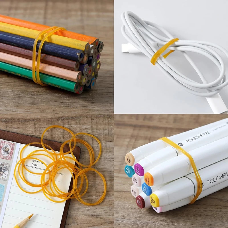 100/200Pcs Rubber Bands mini Rubber Band Soft Elastic Bands Braids Hair Elasticity Fasteners For School Home Offic Diam1.9-6cm