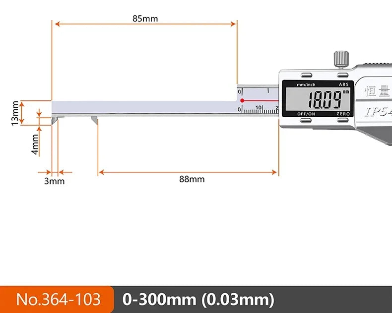Electronic Inner Groove Width Digital Caliper 4-150 200mm High-Precision 0.01 Hole Inner Groove Measurement Tool