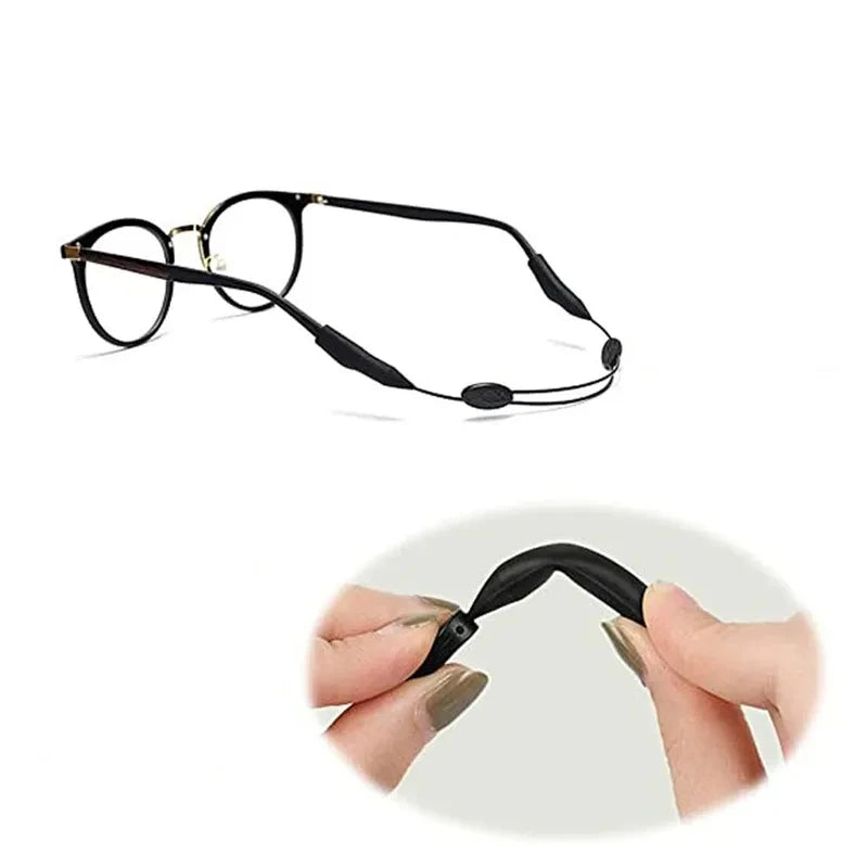 1/5pcs Universal Adjustable Eyewear Retainer Fit Sports Sunglasses Retainer Unisex Strap Safety Glasses Holder Large Round-Head