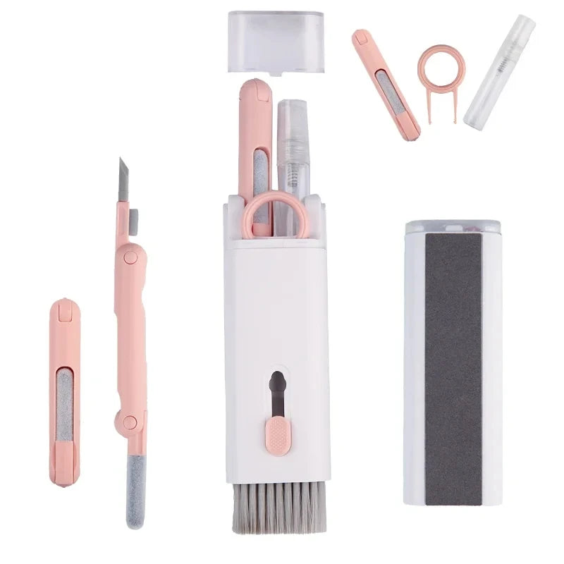 7-in-1 Multifunctional Cleaning Kit Laptop Keyboard Cleaning Brush Mobile Phone Screen Cleaning Bluetooth Headset Cleaning Pen