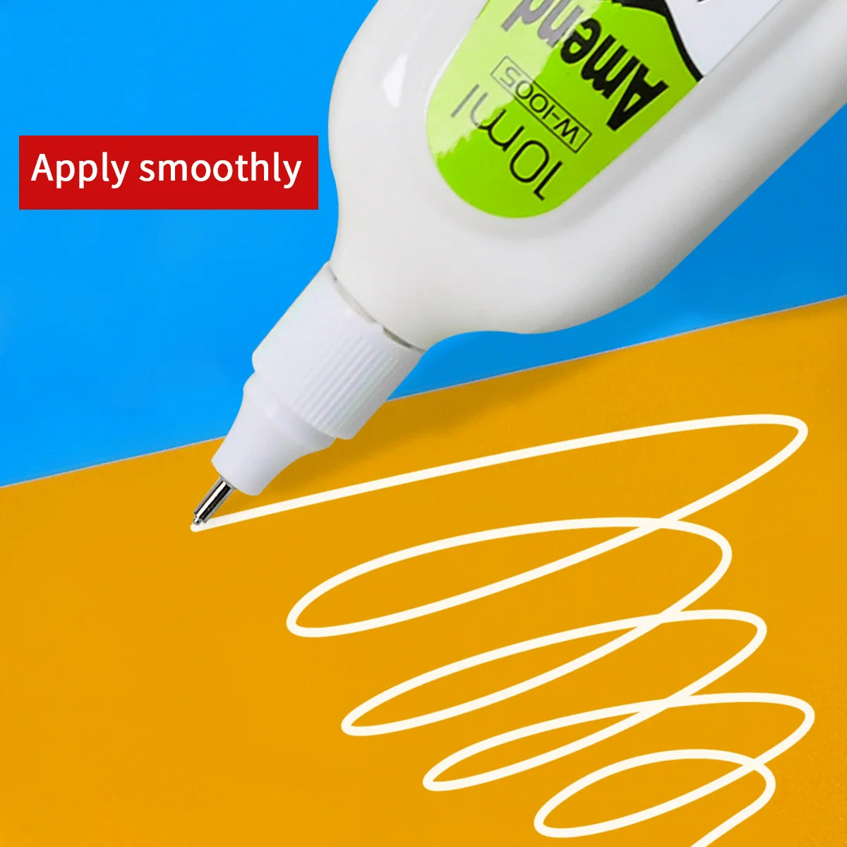 WQN-AMEND 1/3/6PCS Correction Fluid Metal Tip Quick-Dry Correction Fluid 10ml Multi-Function White Correction Fluid for Students