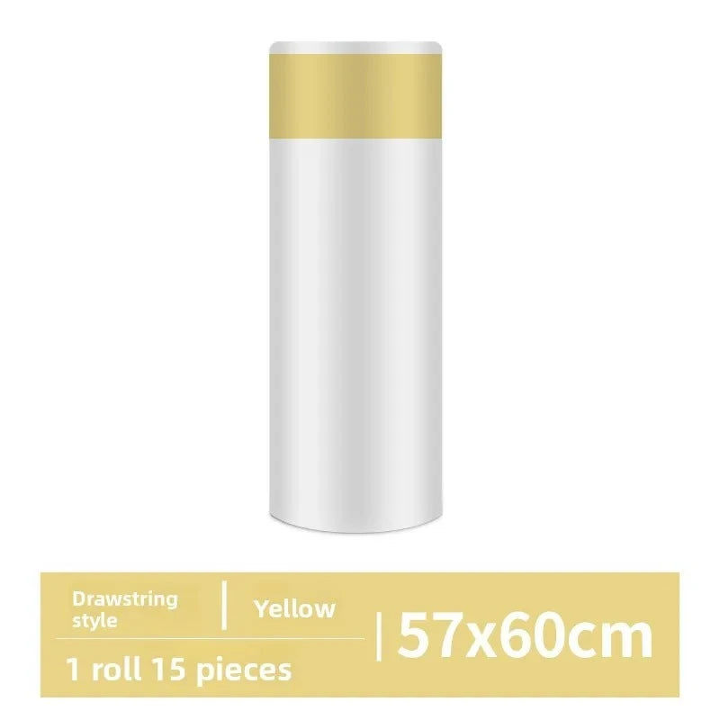 Drawstring Trash Bags Thickened Disposable Kitchen Garbage Can Liners with Handle for Home Office