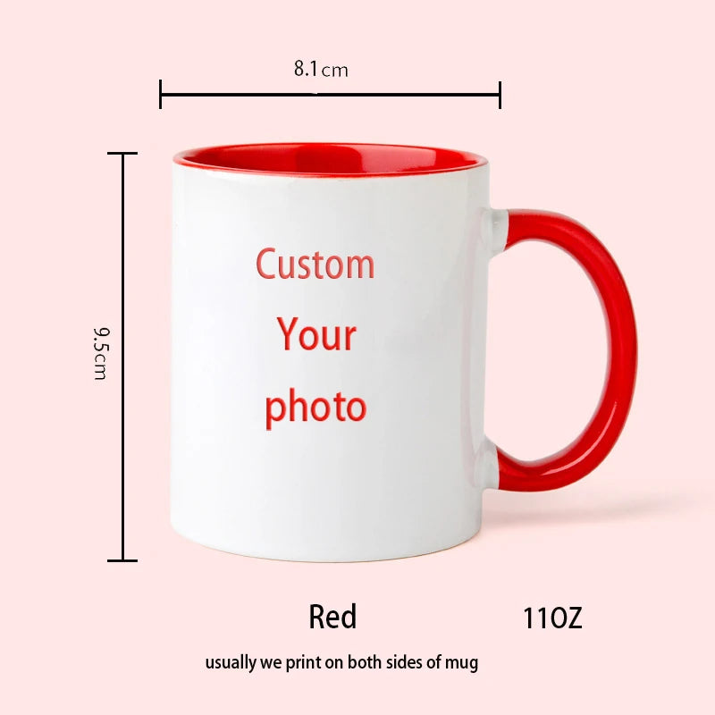 Personalized Your Photo Mug, Custom NAME Logo TEXT Cup, Customize Coffee Mugs, Tea Cups, Mothers Day, Wedding Surprised Gift