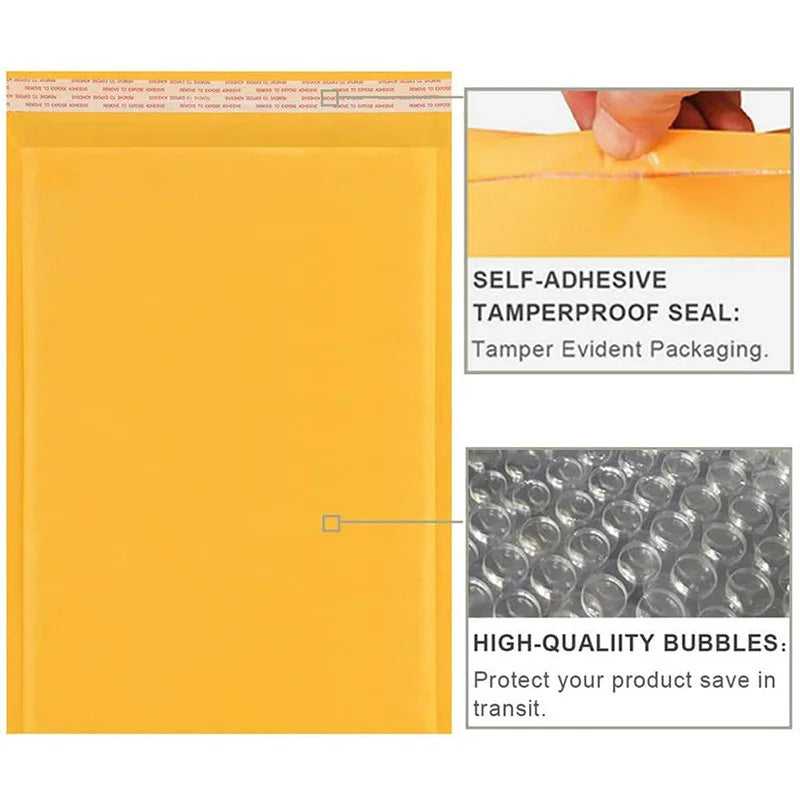 30PCS/Lot Kraft Paper Bubble Envelopes Bags Different Specifications Mailers Padded Shipping Envelope With Bubble Mailing Bag
