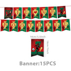 Football Player Theme Party Decoration Soccer Cr&7 Superstar Party Supplies Plate Cup Balloon Banner Paper Backdrop Party Gift
